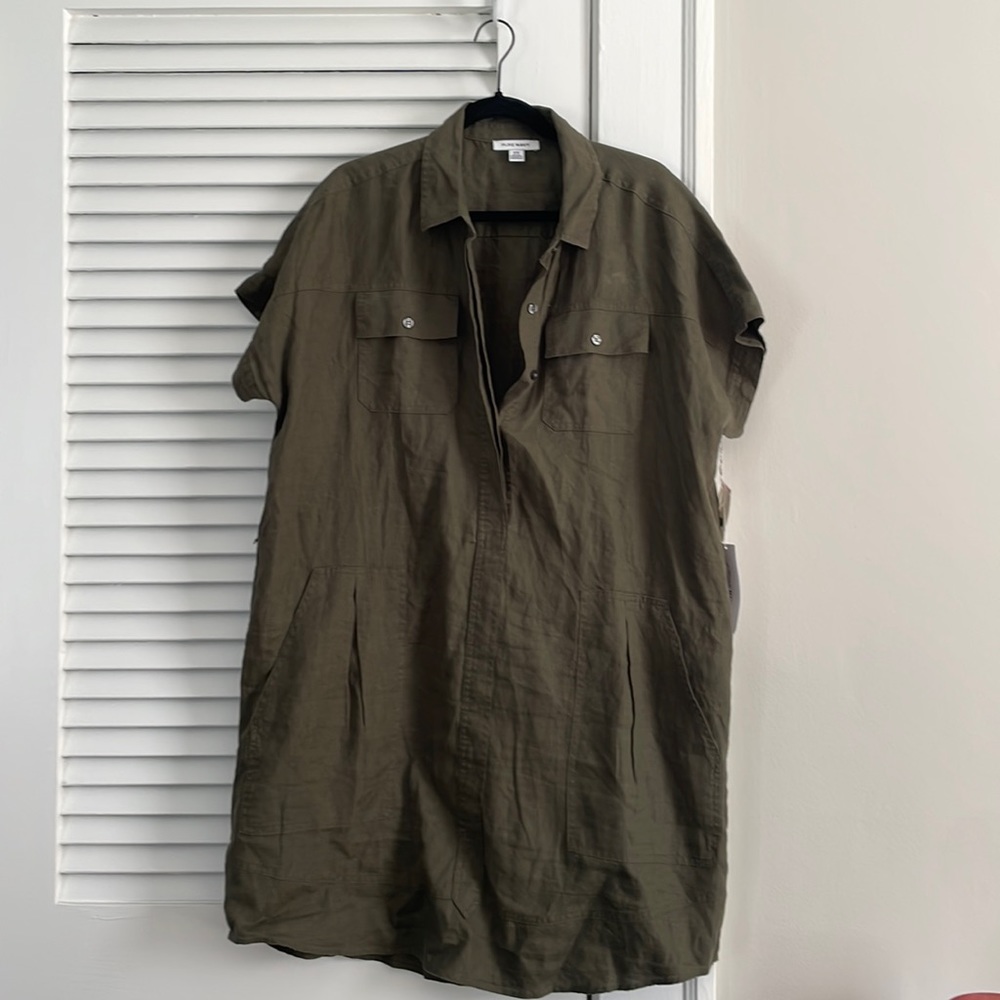 Linen Pure Navy Dress